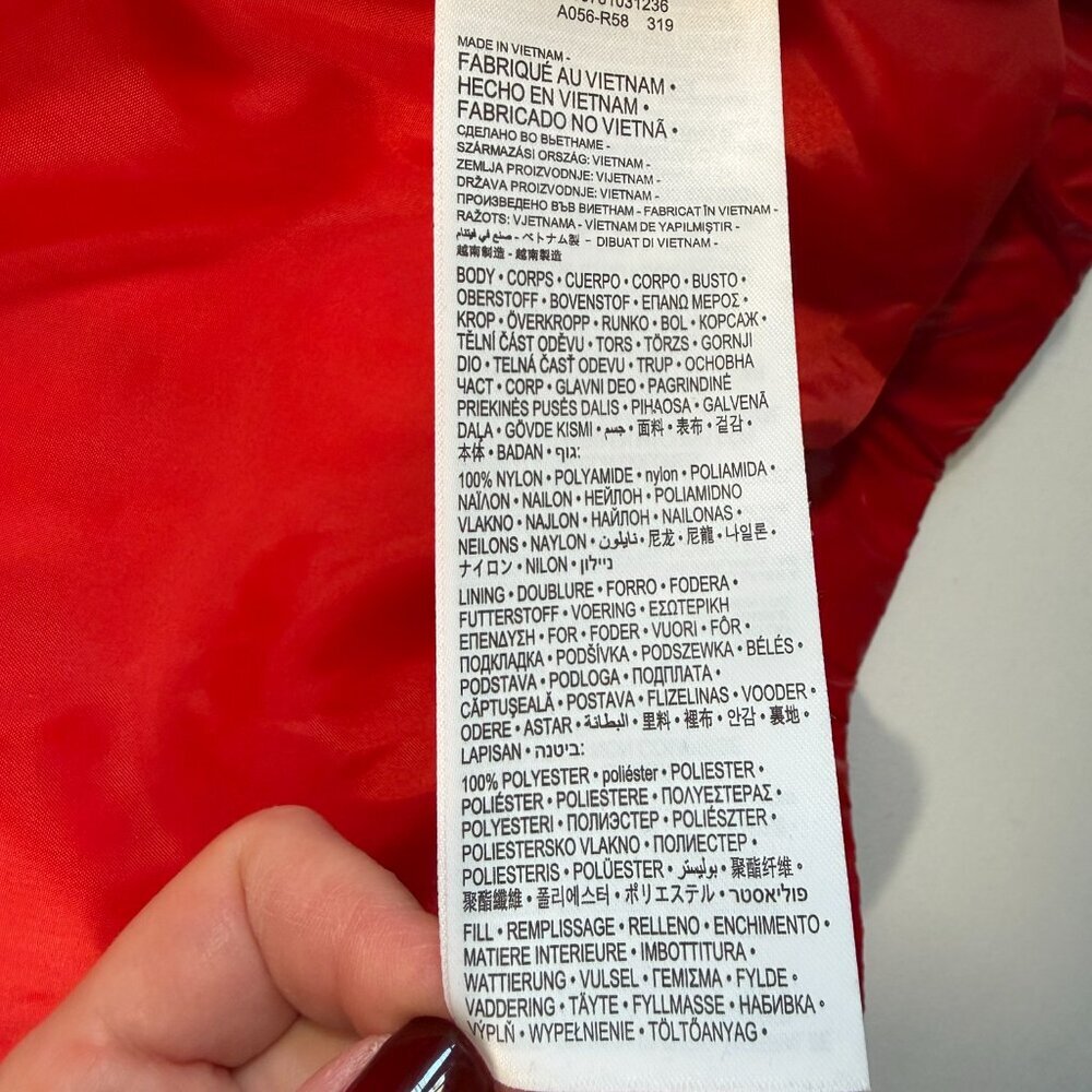 Kids LEVIS Red Hooded Puffer Jacket 6-7 - Picture 15 of 16